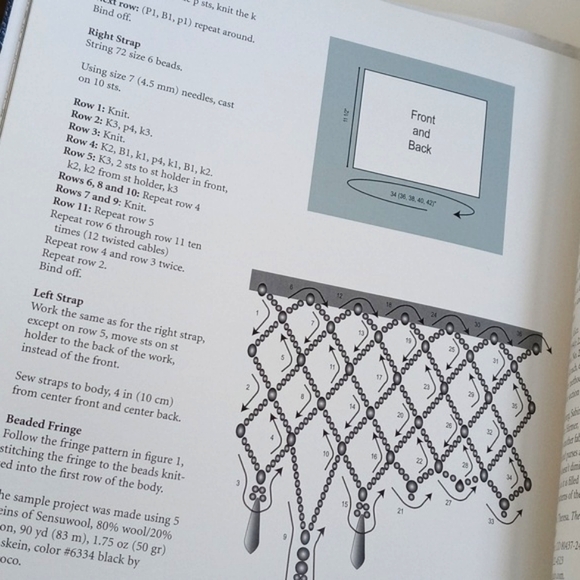 Knitting With Beads: 30 Beautiful Sweaters Scarves Hats & Gloves Hardback Book - Picture 15 of 16